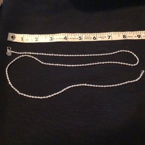 Described on purchase as S925 silver rope necklace